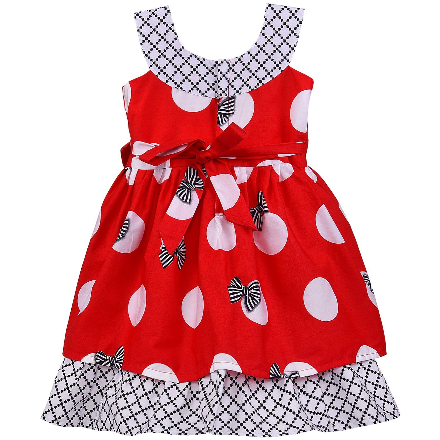 Girls Pure Cotton Printed Summer Casual Dress