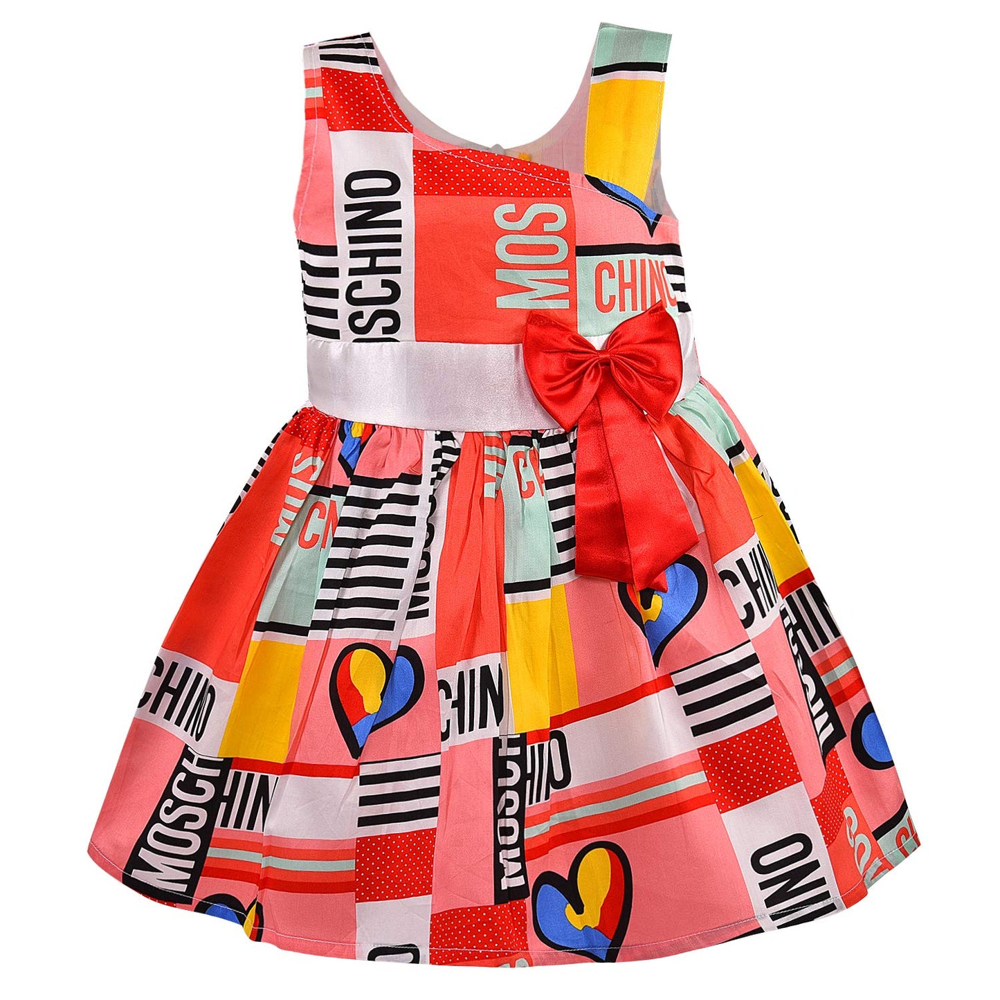 Girls Pure Cotton Printed Summer Casual Dress