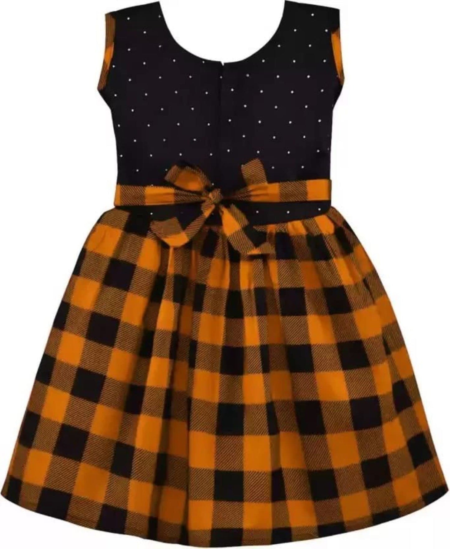 Girls Checkered Cotton Summer Casual Dress