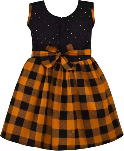Girls Checkered Cotton Summer Casual Dress
