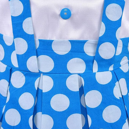 Girls Polka Dot Cotton Sleeveless Dress
