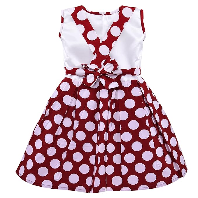 Girls Polka Dot Cotton Sleeveless Dress