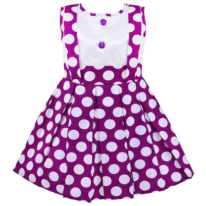 Girls Polka Dot Cotton Sleeveless Dress