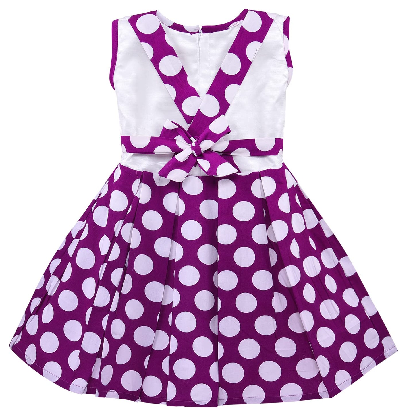 Girls Polka Dot Cotton Sleeveless Dress
