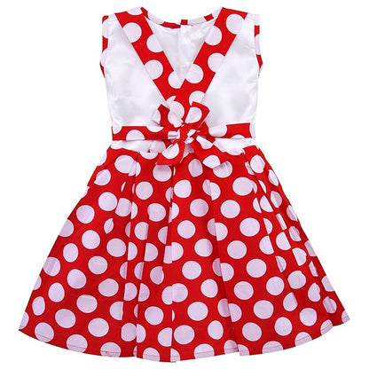 Girls Polka Dot Cotton Sleeveless Dress