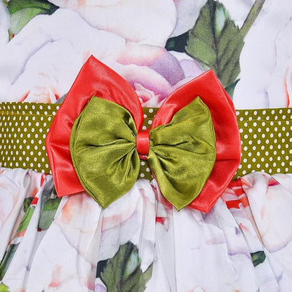 Girls Pure Cotton Floral Summer Casual Dress