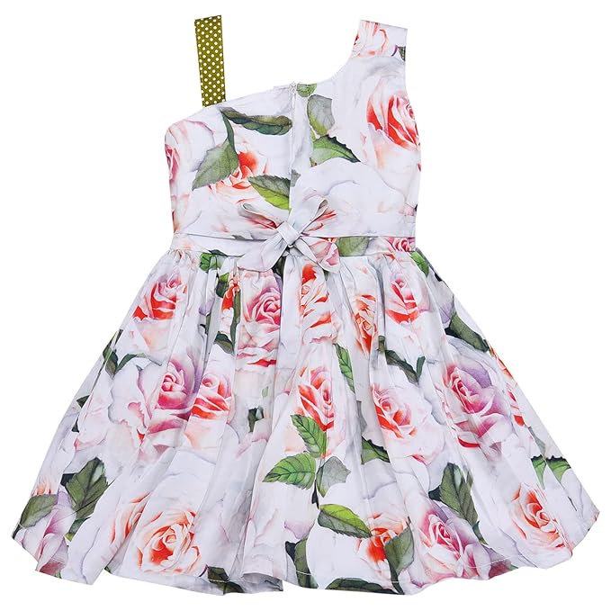 Girls Pure Cotton Floral Summer Casual Dress