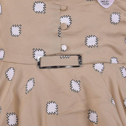 Girls Cotton Printed Sleeveless Dress with Belt | Soft & Breathable Kids Casual Party Dress