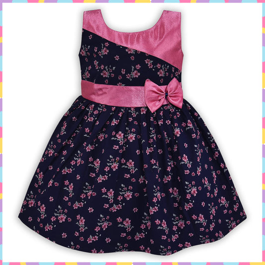 Girls Floral Printed Cotton Summer Dress