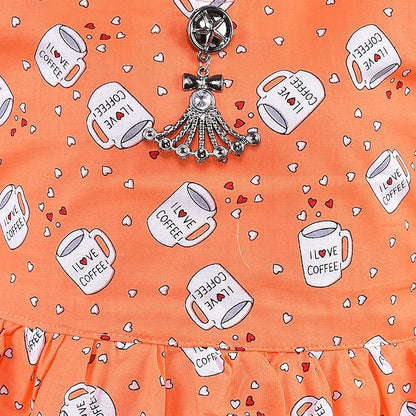 Girls Printed Cotton Sleeveless Dress