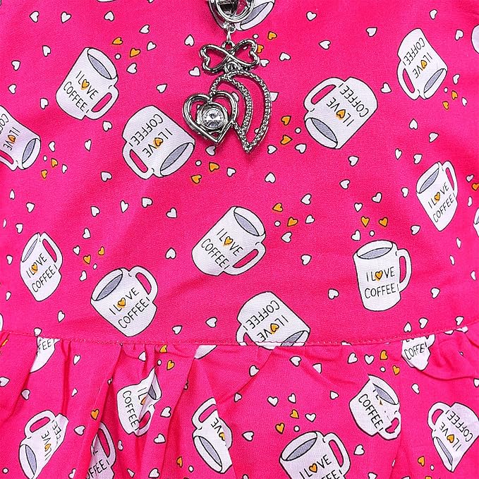 Girls Printed Cotton Sleeveless Dress