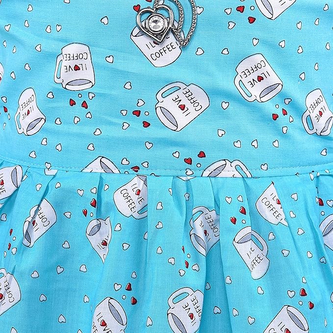 Girls Printed Cotton Sleeveless Dress