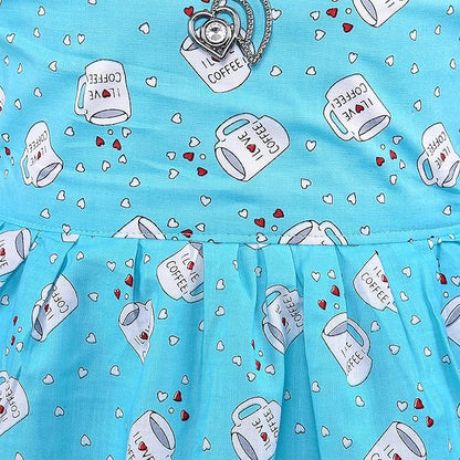 Girls Printed Cotton Sleeveless Dress
