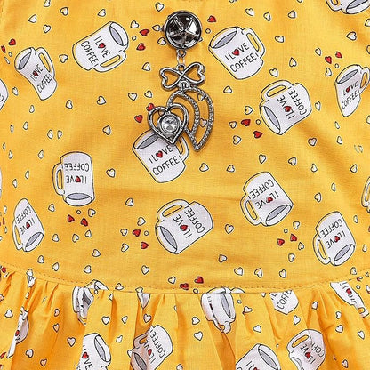 Girls Printed Cotton Sleeveless Dress