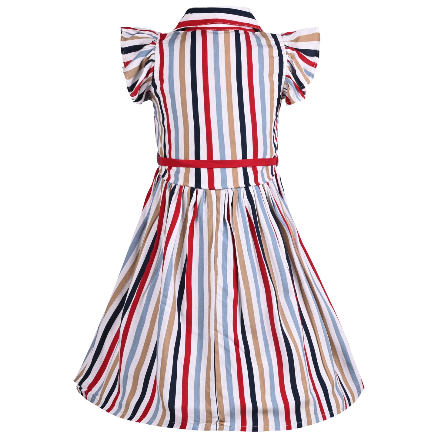 Girls Striped Pure Cotton Summer Dress