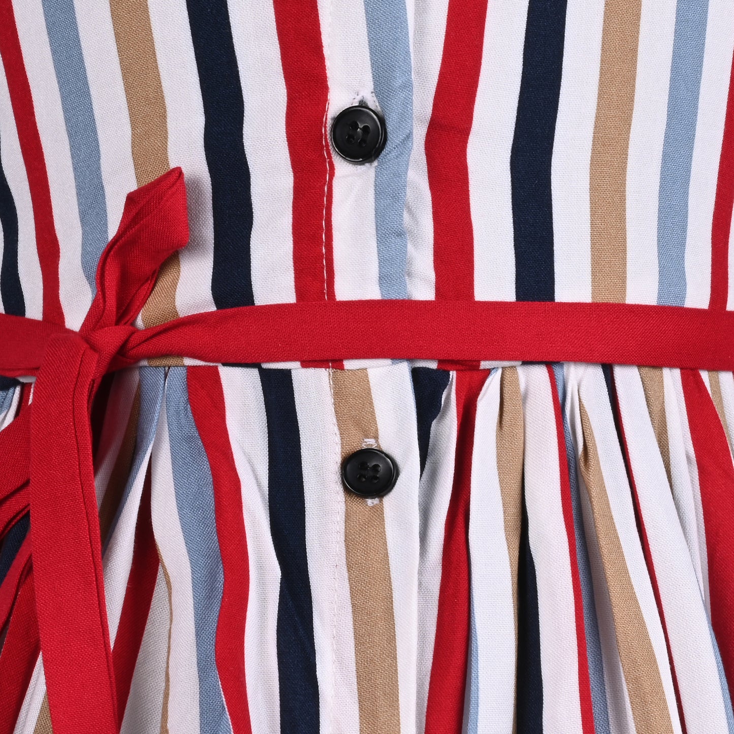 Girls Striped Pure Cotton Summer Dress