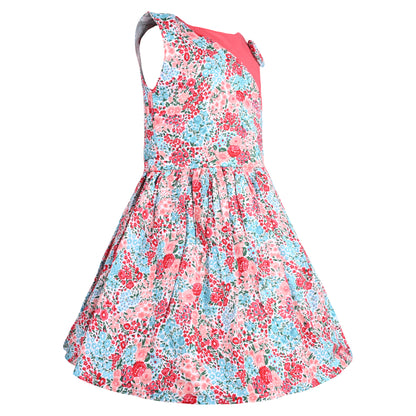 Girls Floral Print Fit and Flare Frock Dress