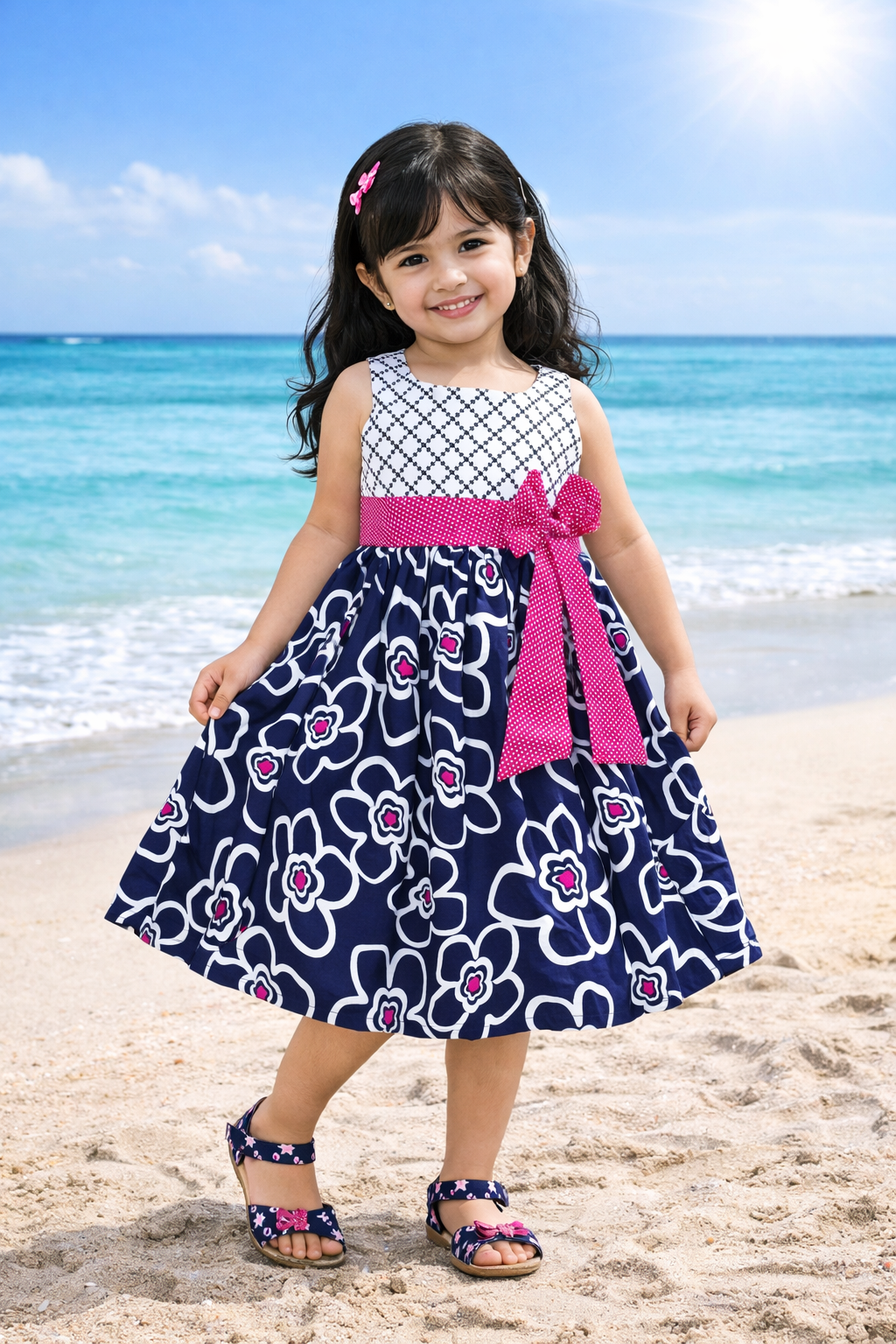 Wish Karo Girls' Knee Length Dress