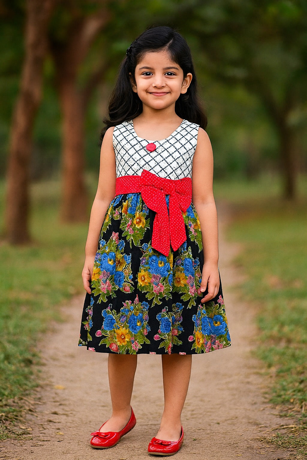 Wish Karo Kids Cotton Dress Frock (ctn80rdnw)