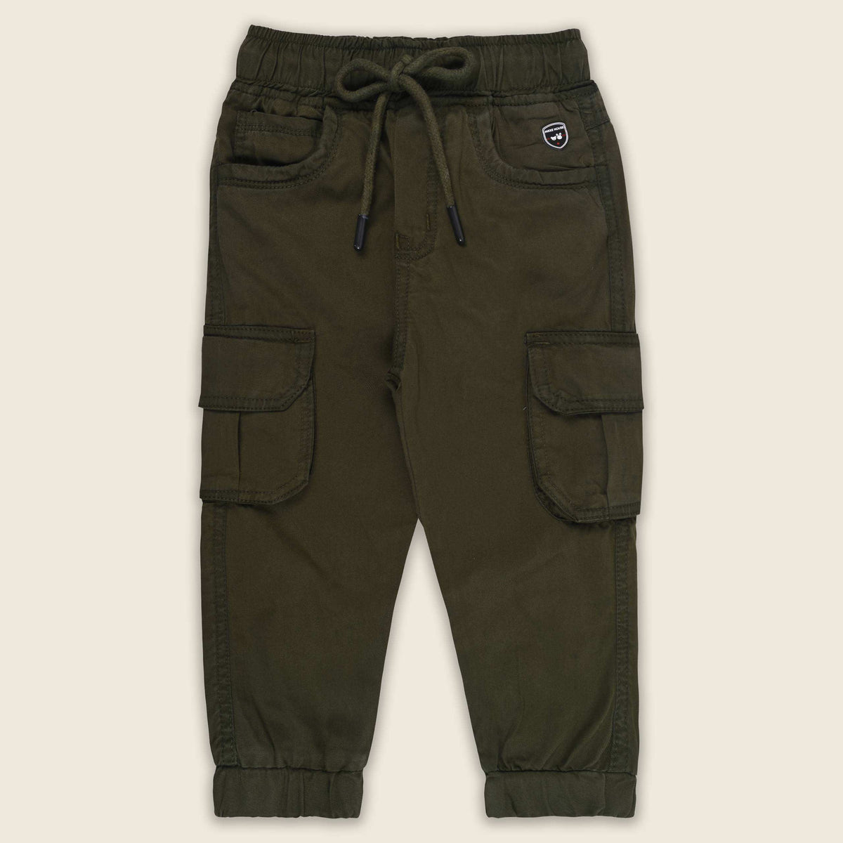 Boys Cotton Denim Cargo Joggers Soft & Stretchable Pants