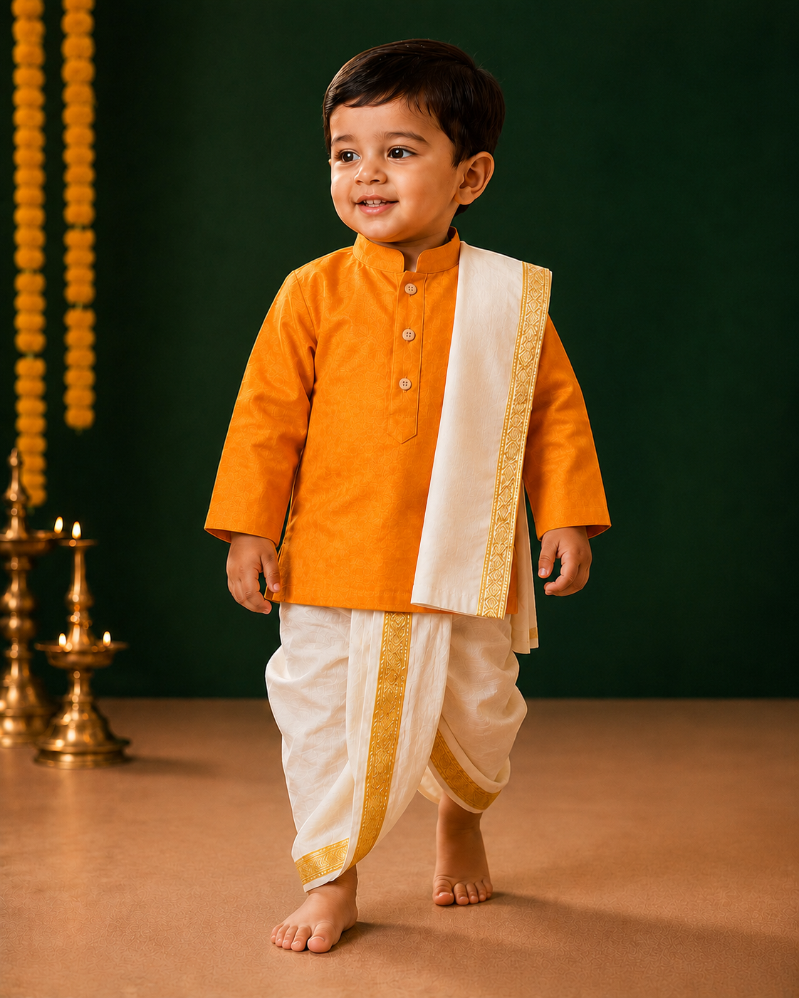 Ethnic Art Silk Kurta Dhoti SetArt Silk Kurta Dhoti Set