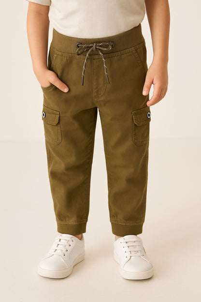 Boys Cotton Cargo Tapered Fit Trouser