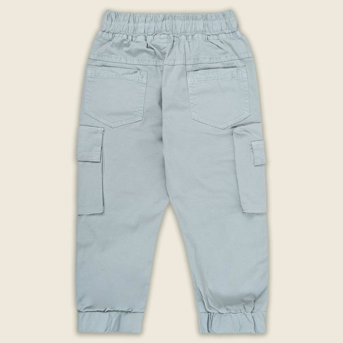 Boys Cotton Denim Cargo Joggers Printed Pants
