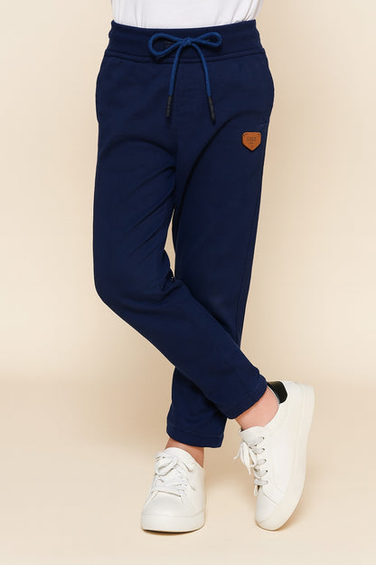 Boys Cotton Elastic Casual Trouser