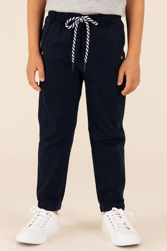 Boys Cotton Solid Tapered Fit Casual Jeans