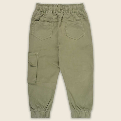 Boys Cotton Denim Cargo Joggers â€“ Printed Pants