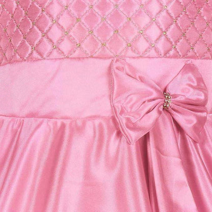 Girls A-Line Frock Dress With Tie-Up