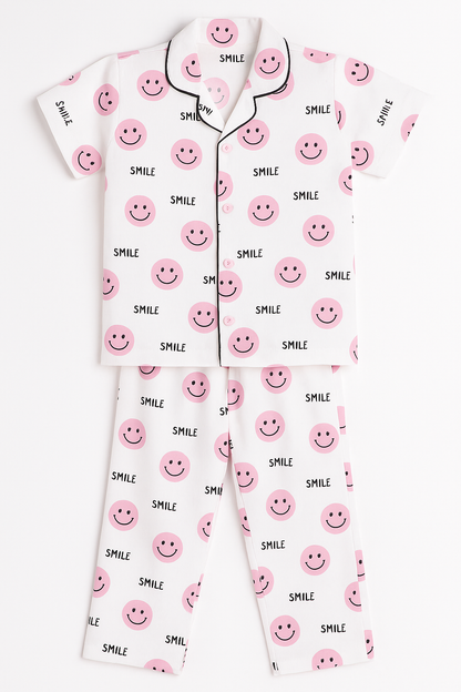 Unisex Printed Top and Bottom Pyjamas Night Dress