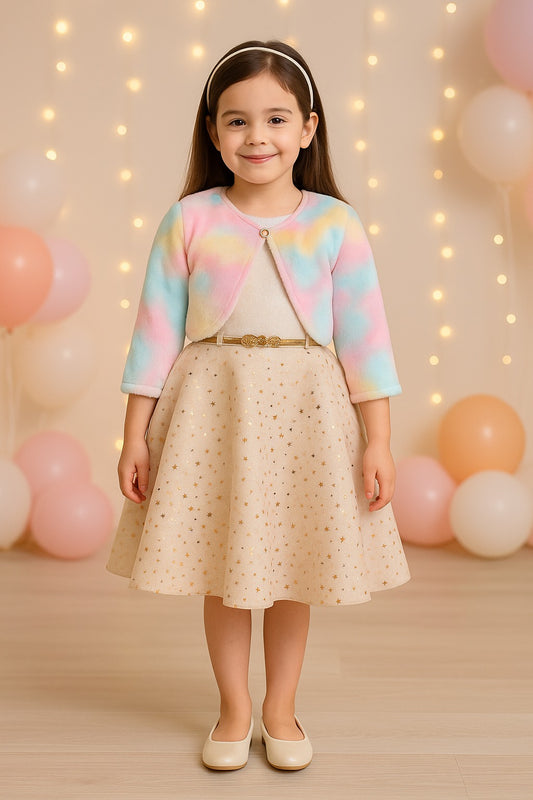 wish karo baby girls partywear frocks dress for girls fe2688wht
