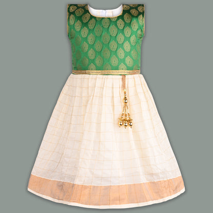 Buy Premium Onam Dress for Baby Girl Online | Girls Onam Dress