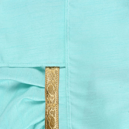 Boys Traditional Art Silk Kurta and Dhoti Set â€“ Gold Detailing