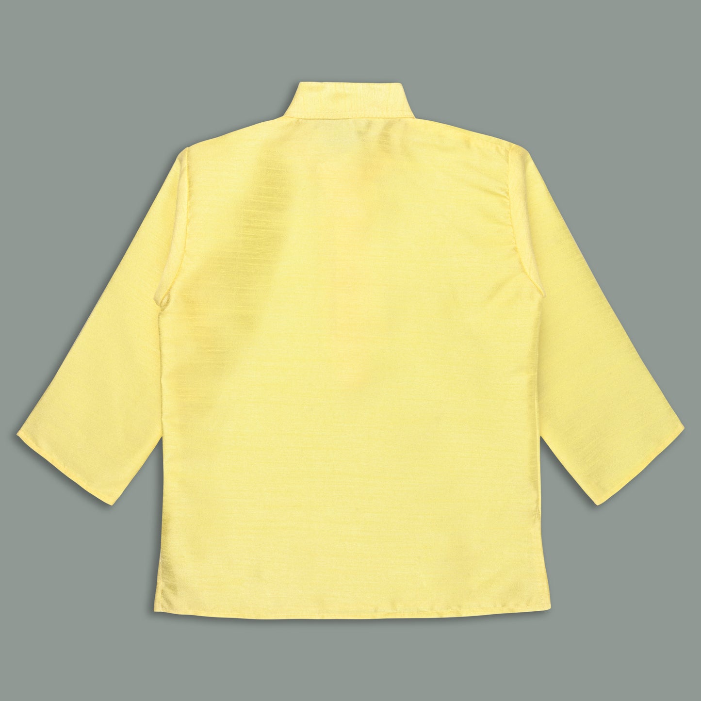 Boys Traditional Art Silk Kurta and Dhoti Set â€“ Gold Detailing