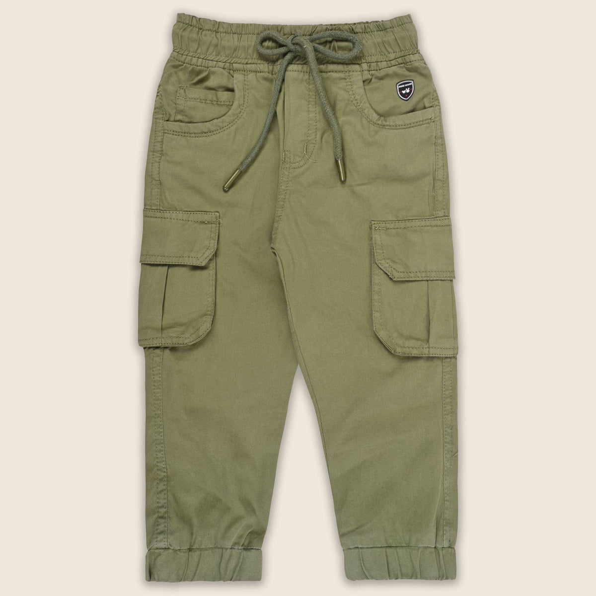 Boys Cotton Denim Cargo Joggers Soft & Stretchable Pants