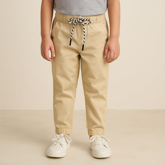 Boys Cotton Solid Tapered Fit Casual Jeans
