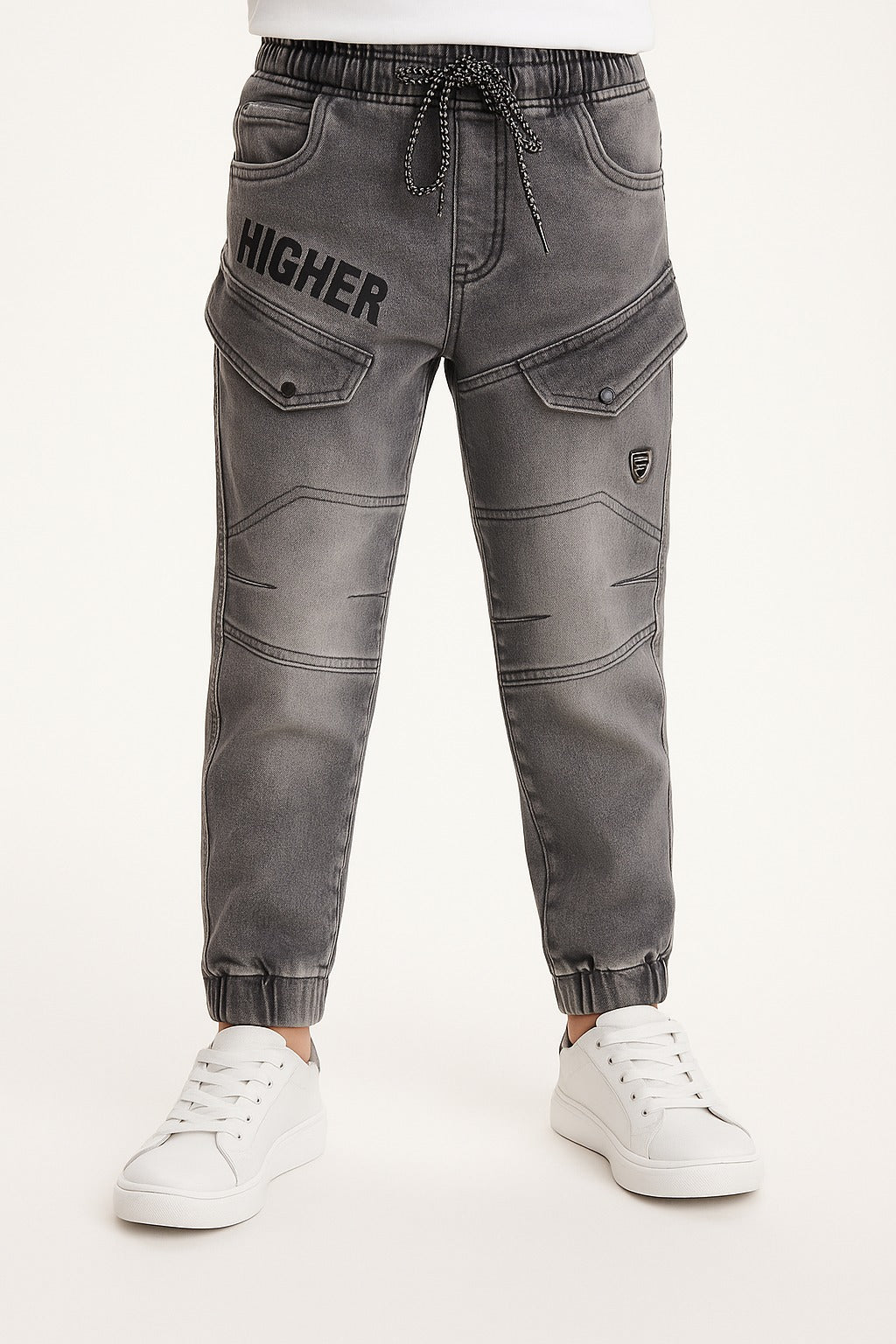 Boys Cotton Elastic Waist Casual Trouser