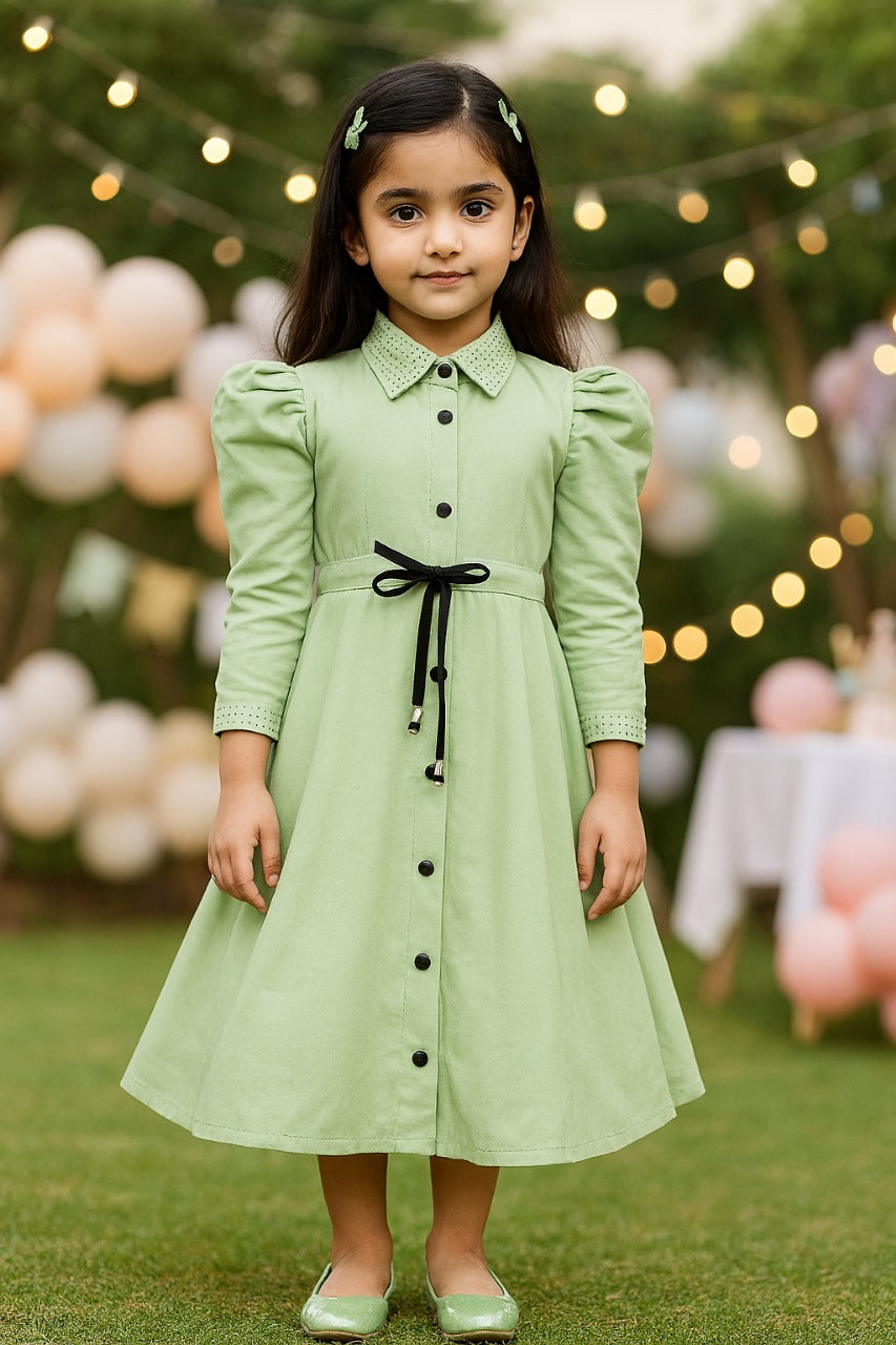 Stylish Button-Down Casual Shirt Dress