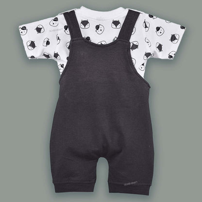 Boys  Summer Conversational Printed Dungaree Set