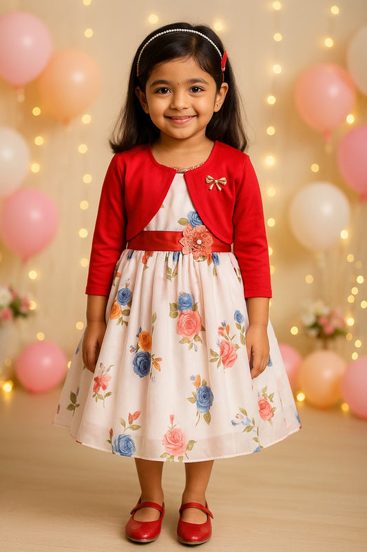 Girls Midi/Knee Length Party Dress