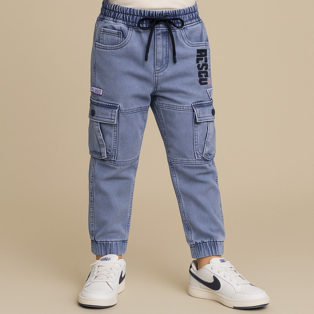 Boys Stylish Cargo Denim Jeans