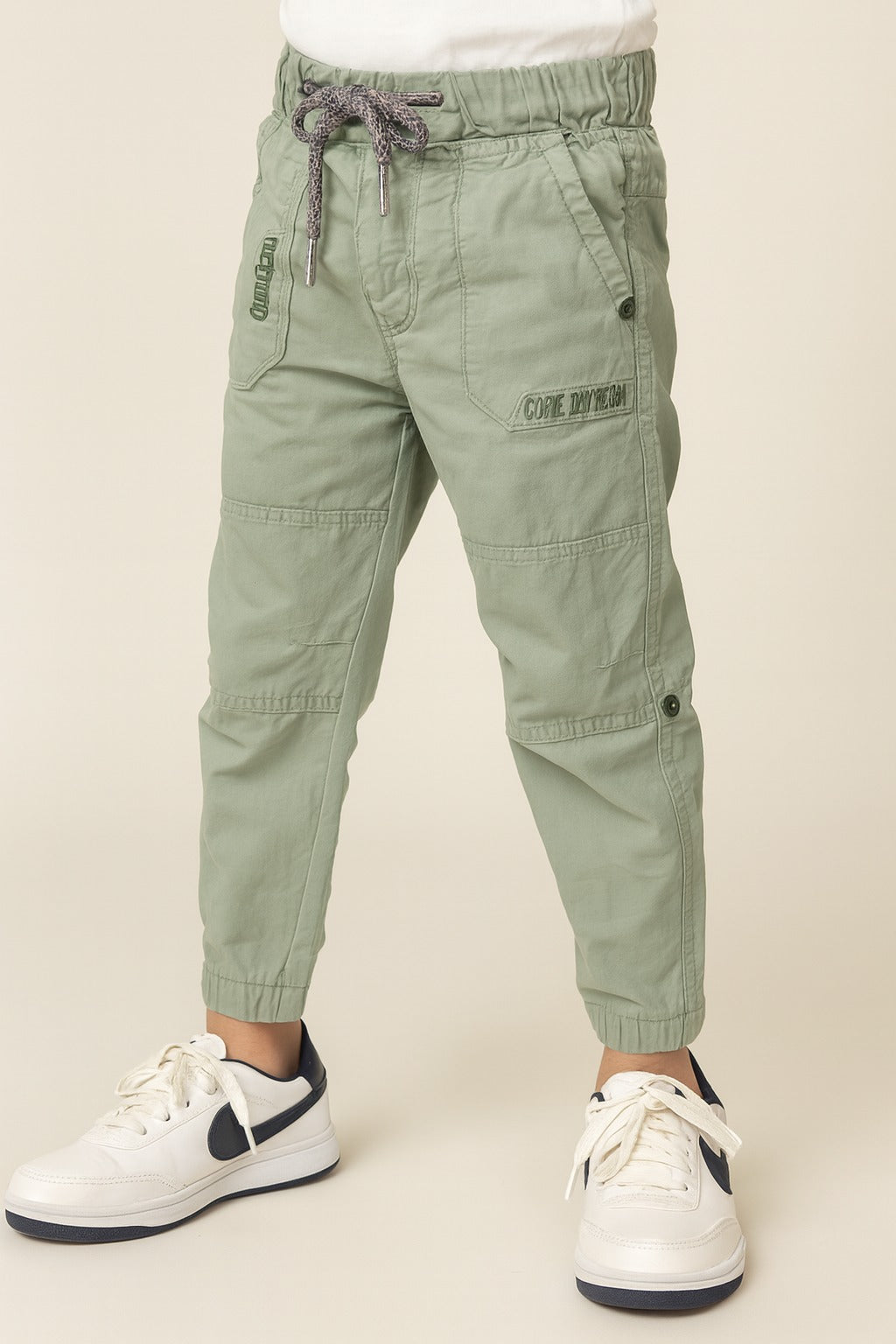 Boys Cotton Elastic Waist Casual Trouser