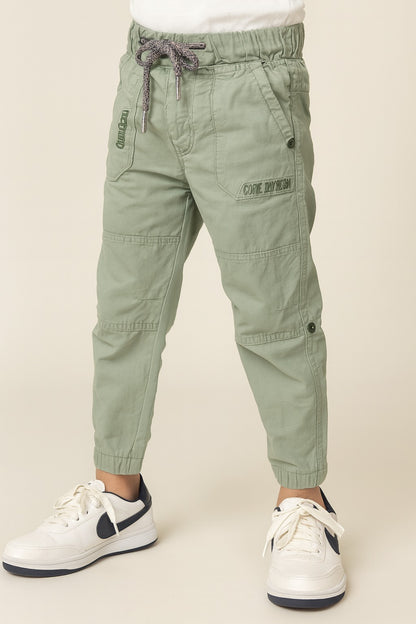 Boys Cotton Elastic Waist Casual Trouser