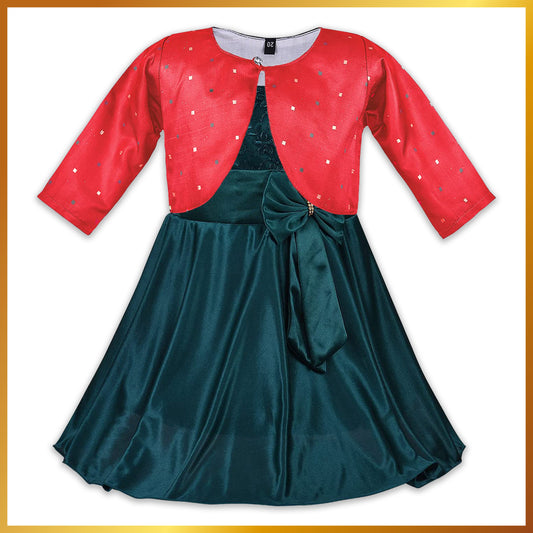 Girls Partywear Frocks Dress With Jacket