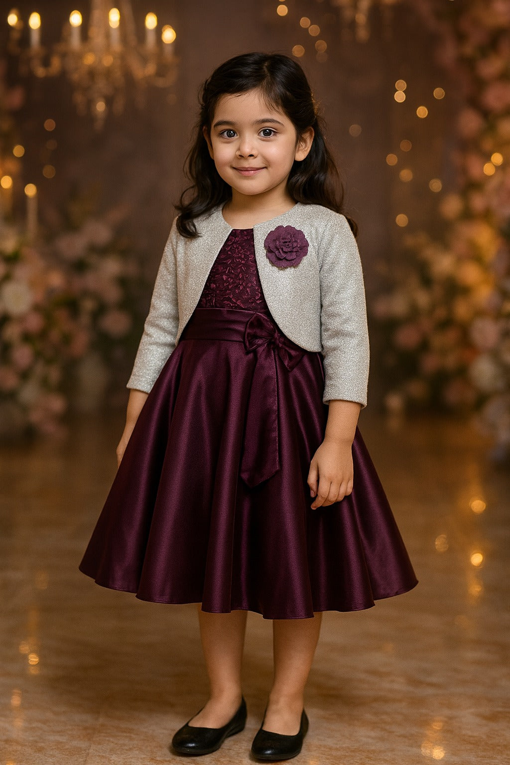 Girls Midi/Knee Length Party Dress