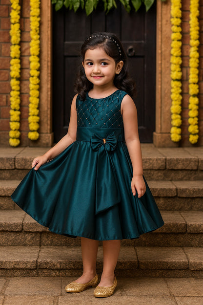 Baby Girls Party Wear Frock Birthday Dress For Girls fe2744grn