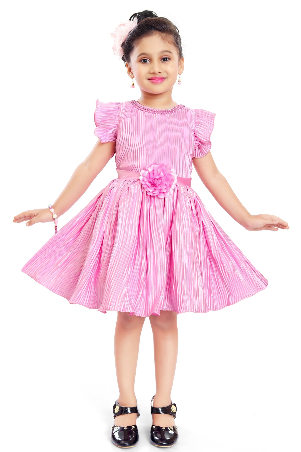 Wish Karo Baby Girls Partywear Frocks Dress For Girls (fe2789pnknw)