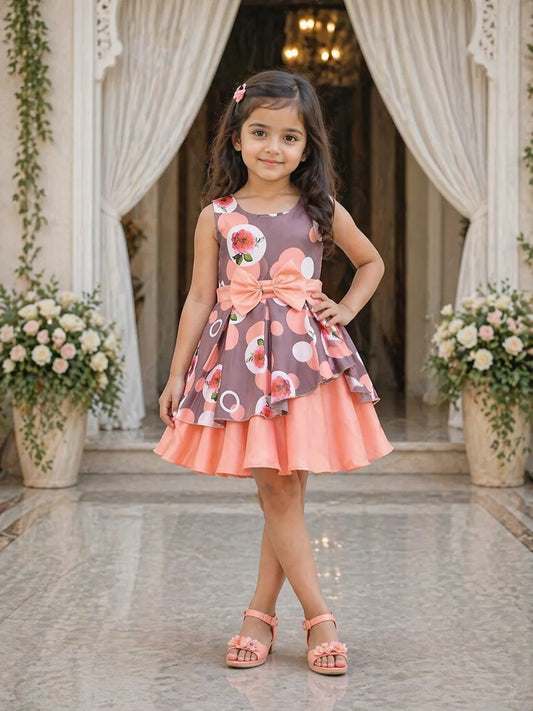 Baby Girls Frock Dress Floral Printed